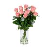 boeket losse rozen roze