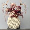 frambozenpot met zijdebloemen groot (kopie)